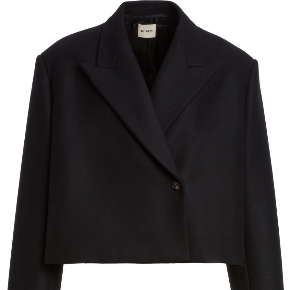 KHAITE NWT RAYMOND CROPPED JACKET (BLACK - SIZE 4)